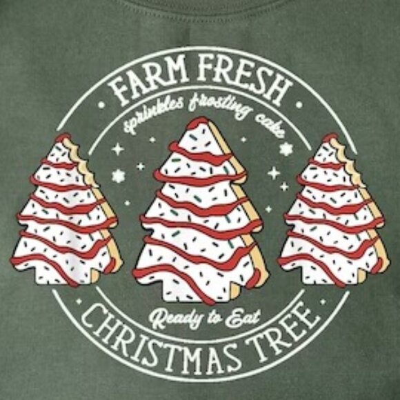 Farm Fresh Christmas Tree Cakes Sweatshirt Christmas Cake Sweatshirt 90 - Picture 2 of 5